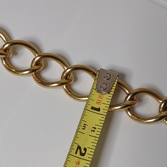 Heavy Gold Tone Monet Chain Necklace 17.5 Inches Long - Picture 11 of 12